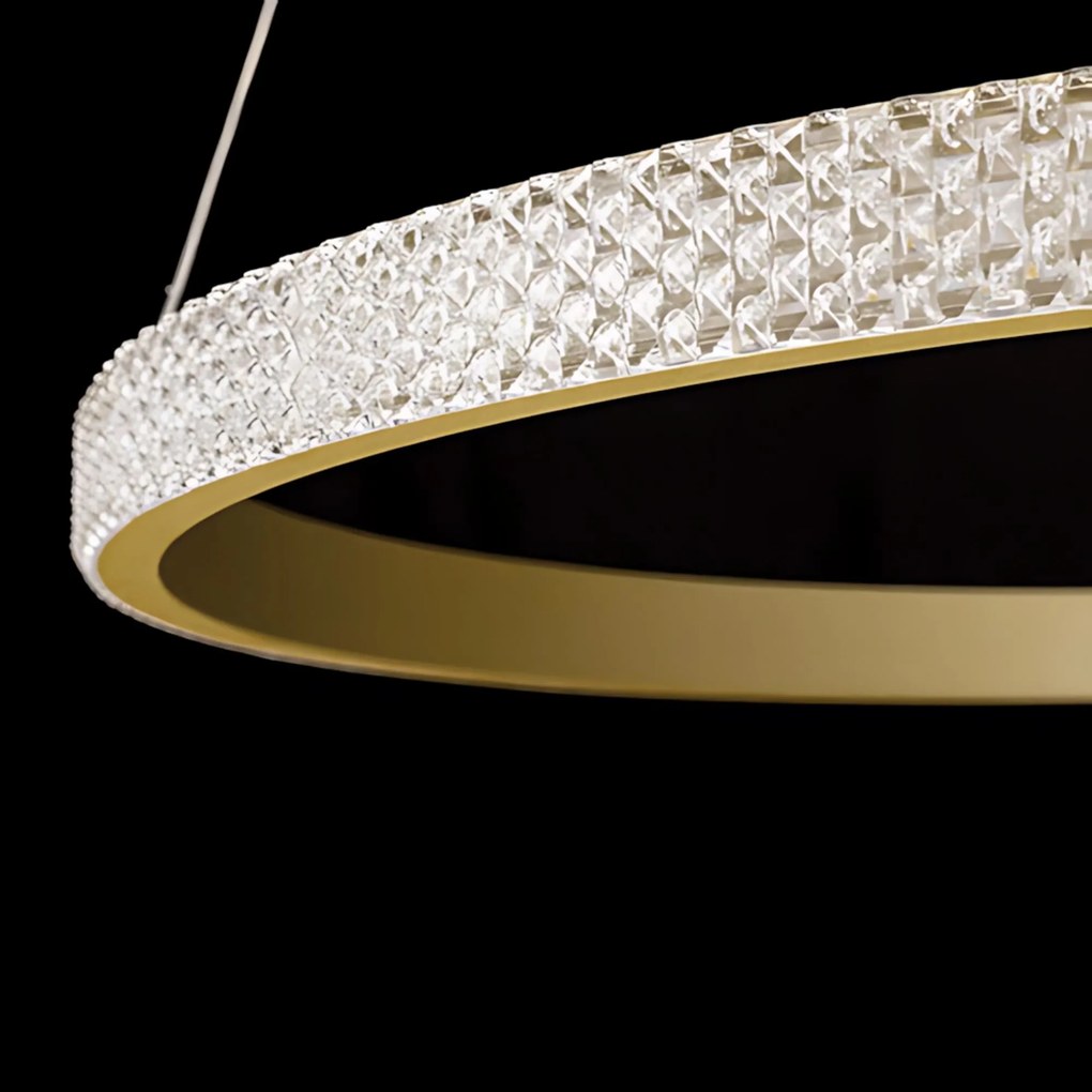 Toolight Toolight, LED závesné osvetlenie, 38W, 3000K, LHJ044-CP2, zlatá, OSW-60027