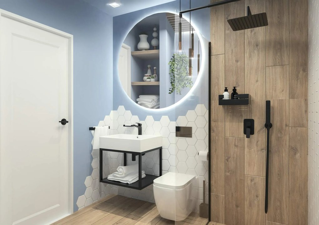 Deante Hiacynt, umývadlová batéria h-161 + kovová zátka Click-Clack s prepadom, čierna matná, BQH_N21M