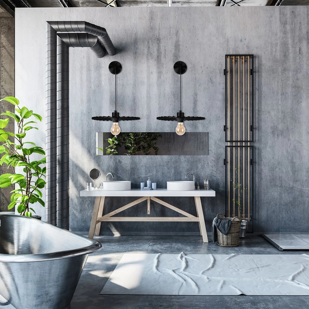 Toolight Toolight, nástenné svietidlo 30cm APP1355-1W, čierna, OSW-05665