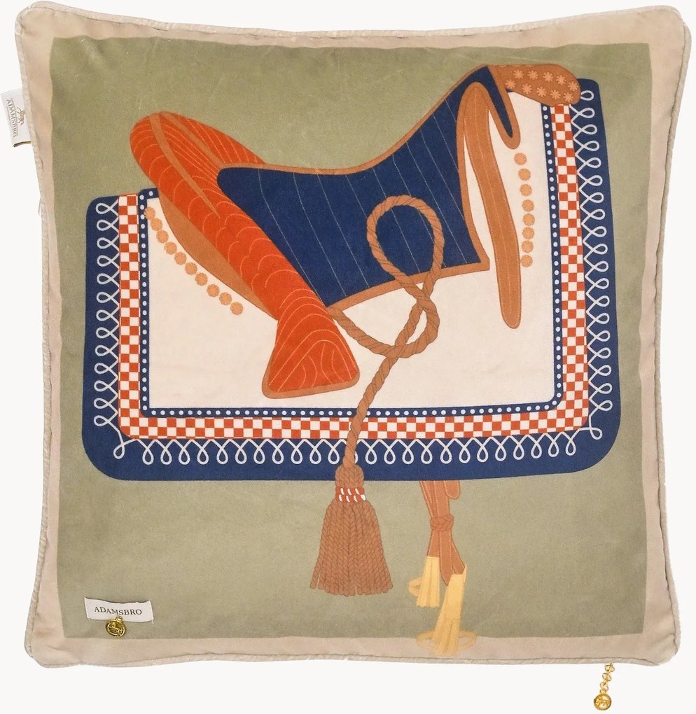 Zamatový vankúš Antique Saddle