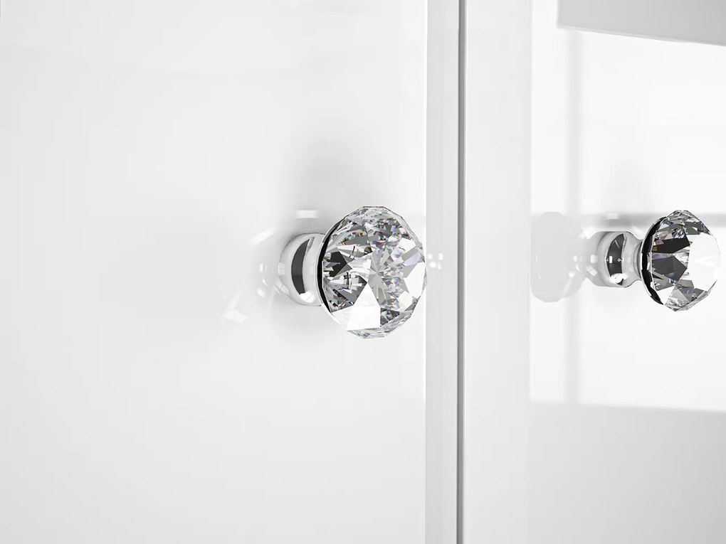 ŠATNÍKOVÁ SKRIŇA CRISTINE BIELY LESK + ZRKADLOVÝ SOKEL 90 cm