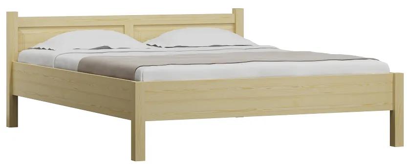 Moderná posteľ, nízke čelo - POS06: Borovica 140cm