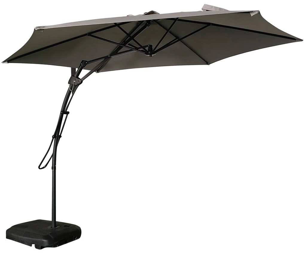 Zahradní slunečník Houseland Zylo 300 cm světle šedý