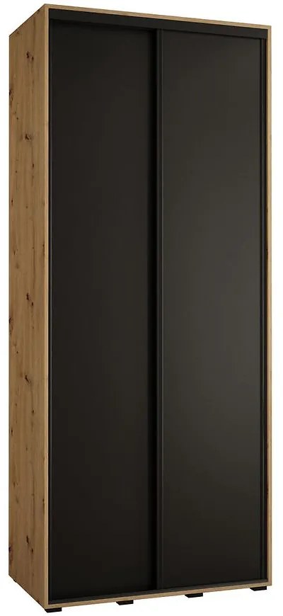 Skriňa 45 Canaris 1 110 artisan/čierna/čierna