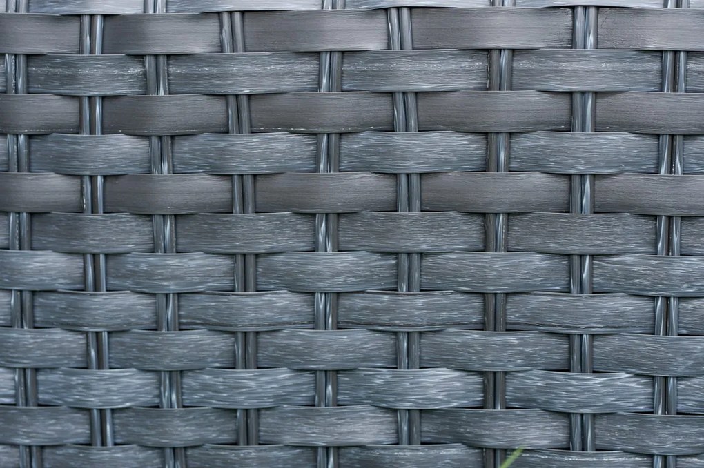 ZÁHRADNÝ JEDÁLENSKÝ SET MODERNO GRANDE 6 x KRESLO + STÔL ŠEDÝ