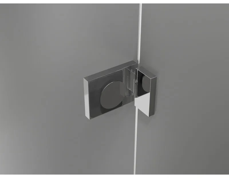 Mexen, Mexen Lunar L ľavé otočné sprchové dvere 140 cm, transparentné, chróm - 834L-140-000-01-00-L