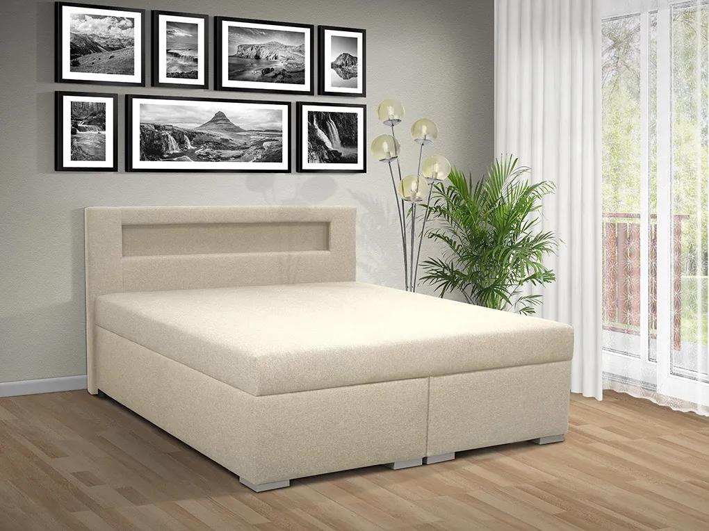 Čalúnená posteľ s úložným priestorom Tango 140 Typ farebného prevedenia: Savana sivá 05, Typ čela: B
