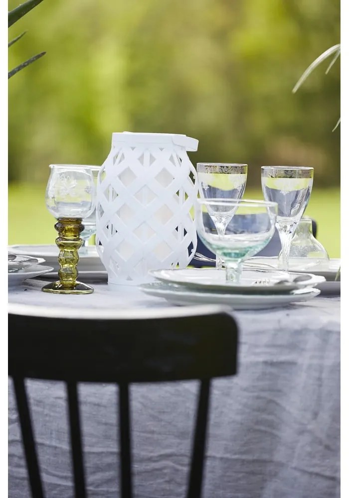 Biely lampáš Star Trading Flame Lantern, výška 23 cm