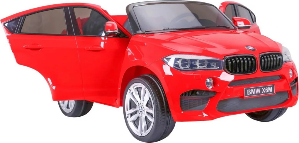 Ramiz BMW X6M XXL pre 2 deti Červené SUV + Pilot + Eco koža
