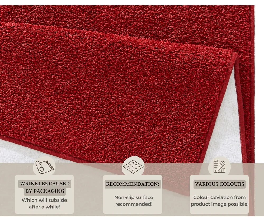 Červený behúň Hanse Home Pure, 80 x 300 cm