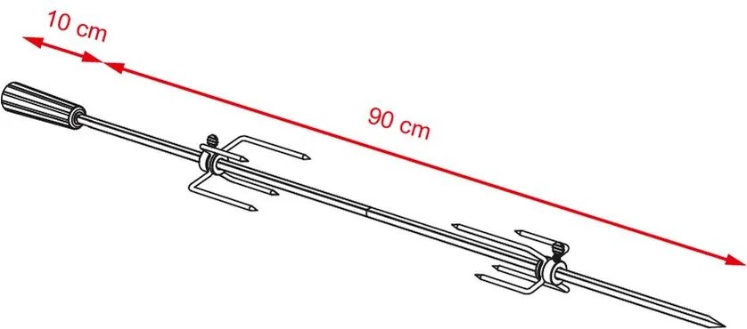 Grilovacia ihla + ražeň s elektrickým motorom 220 V FRESCA