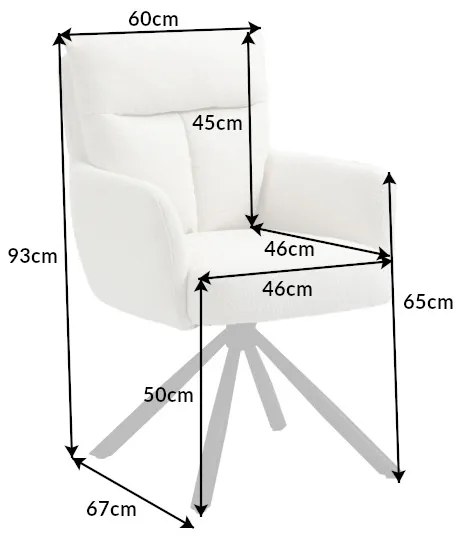 Retro stolička Big George biela otočná 360