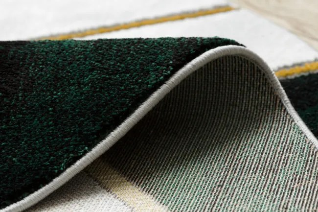 Koberec EMERALD exkluzívny 1015 kruh - glamour, marmur, geometrický zelený/zlatý