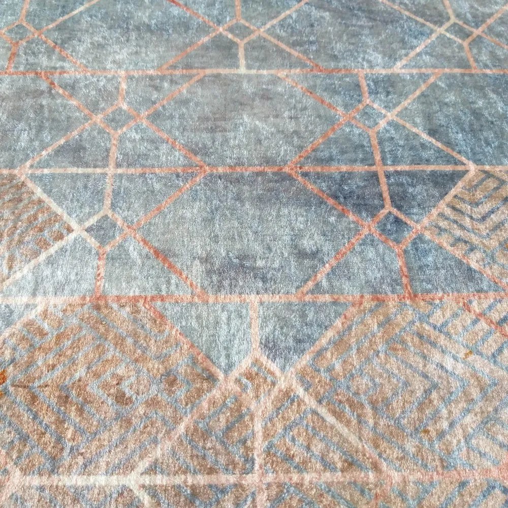 Protišmykový koberec s geometrickým vzorom Šírka: 60 cm | Dĺžka: 100 cm