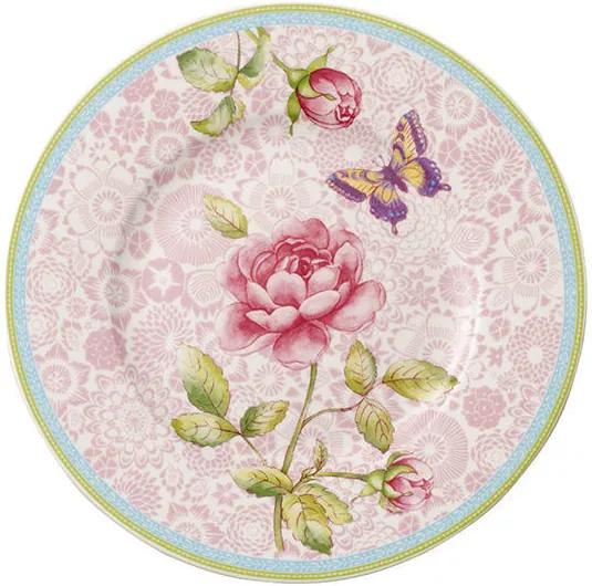 Dezertný tanier 22 cm / ružový Rose Cottage