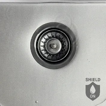 Laveo Aden, 1-komorový nerezový drez 440x440x200 mm, zlatá matná, LAV-SLA_G10P