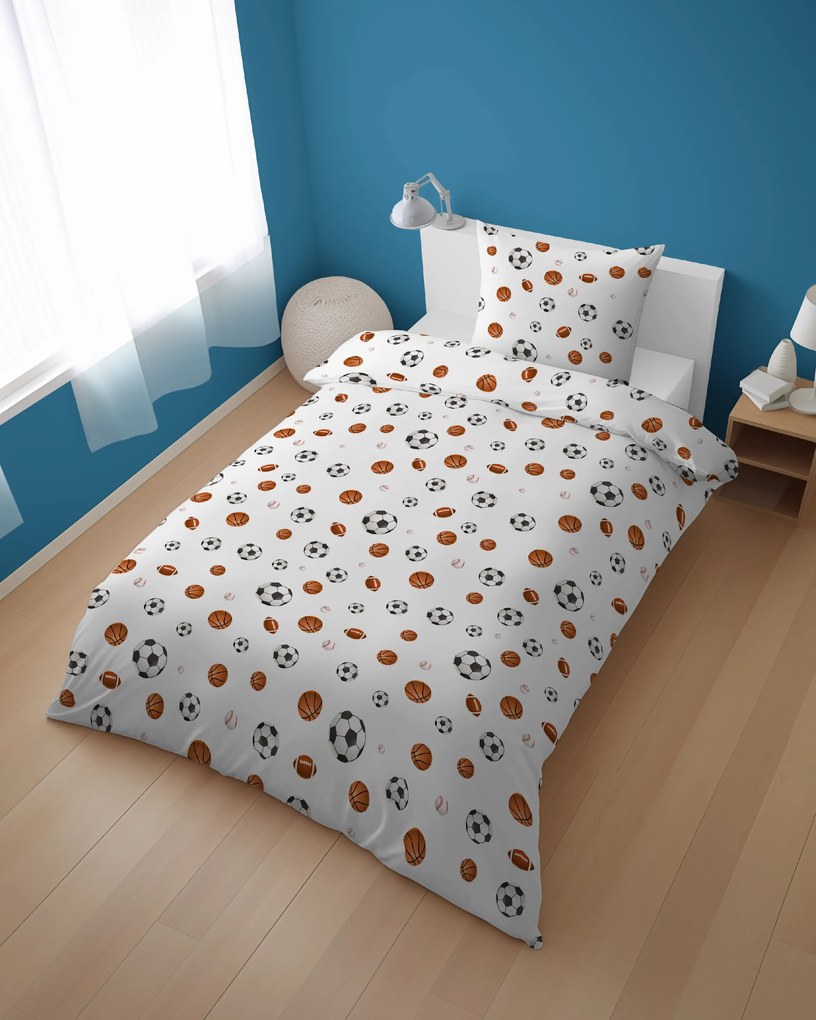 Posteľná obliečka Sports Balls 140x200/70x80 cm – 100 % bavlna