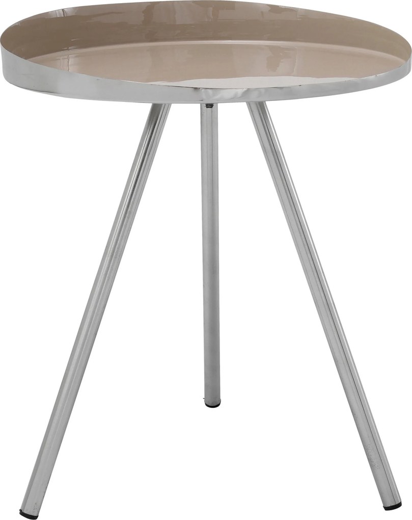 XXXLutz PRÍRUČNÝ STOLÍK, strieborná, taupe MID.YOU - Stolíky do obývačky - 005937038416