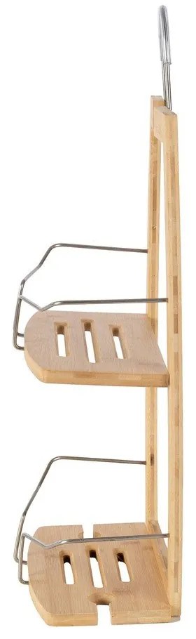 Závesná bambusová kúpeľňová polička v prírodnej farbe – Compactor