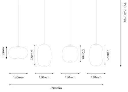 LED Luster na lanku VASO LED/15W/230V biela