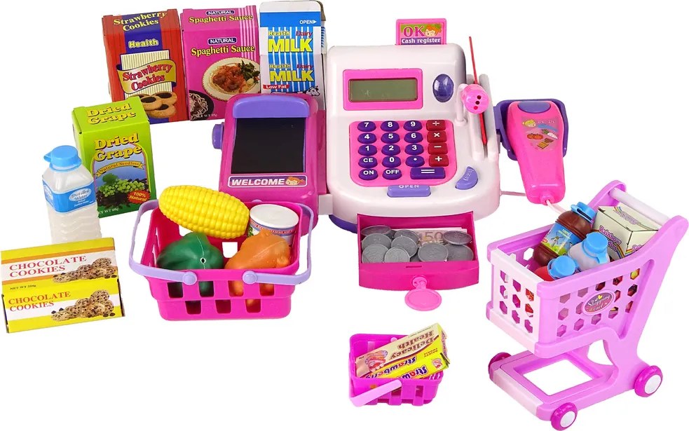 LEAN Toys Pokladňa s príslušenstvom kalkulačky