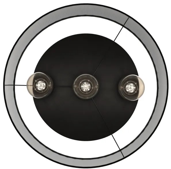 Luster prisadený LOFT SHADE 3xE27/60W/230V čierna