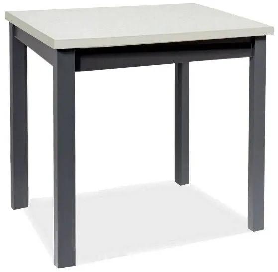 Jedálenský stôl Signal ADAM 90 biely mat/čierna