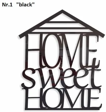 Home sweet home dekoračný nápis na stenu modrá