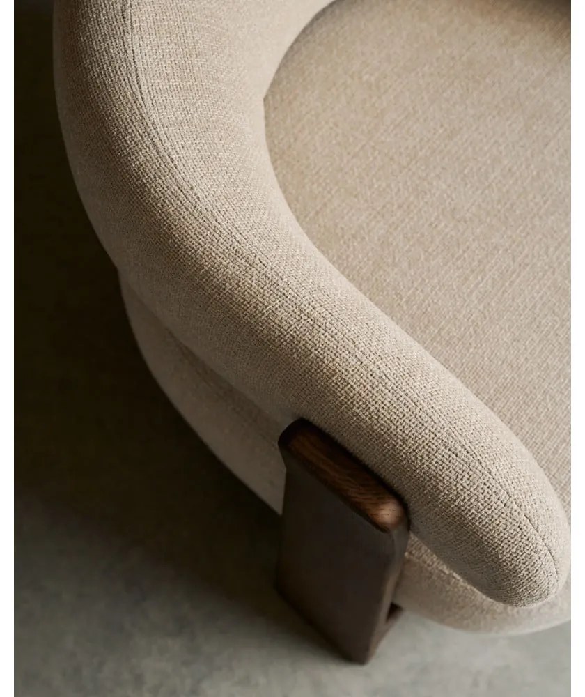 Béžové ženilkové kreslo Granite – Kave Home