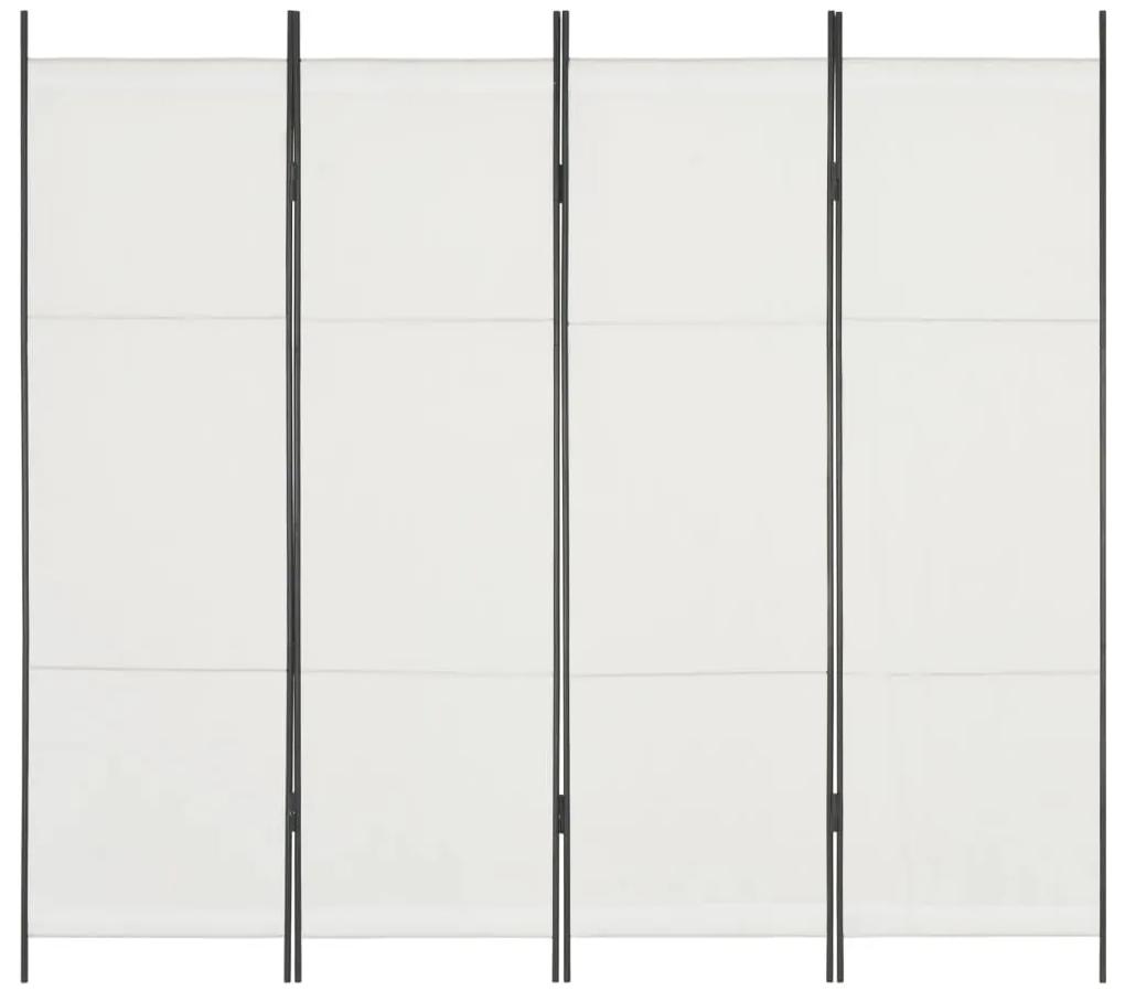 vidaXL 4-panelový paraván biely 200x180 cm | BIANO