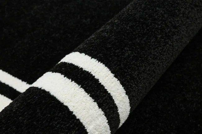 Detský koberec LIMA M138A čierny / biely