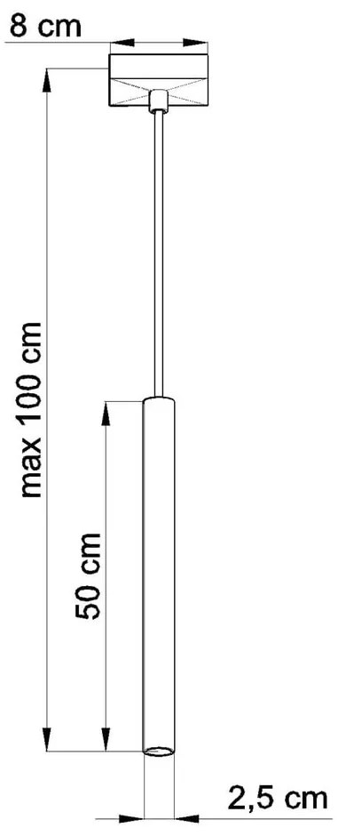 Biele závesné svietidlo Sollux Fideus Single