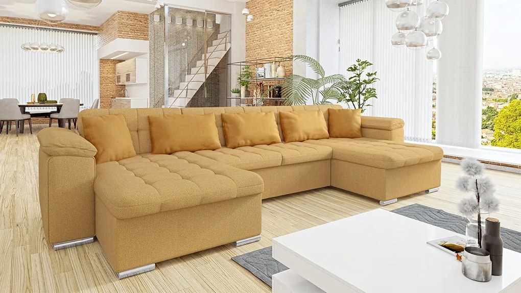 Rohová rozkladacia pohovka Wicenza Premium, Dostupné poťahy: Terra 05 + Terra 05 + Terra 06 ECO