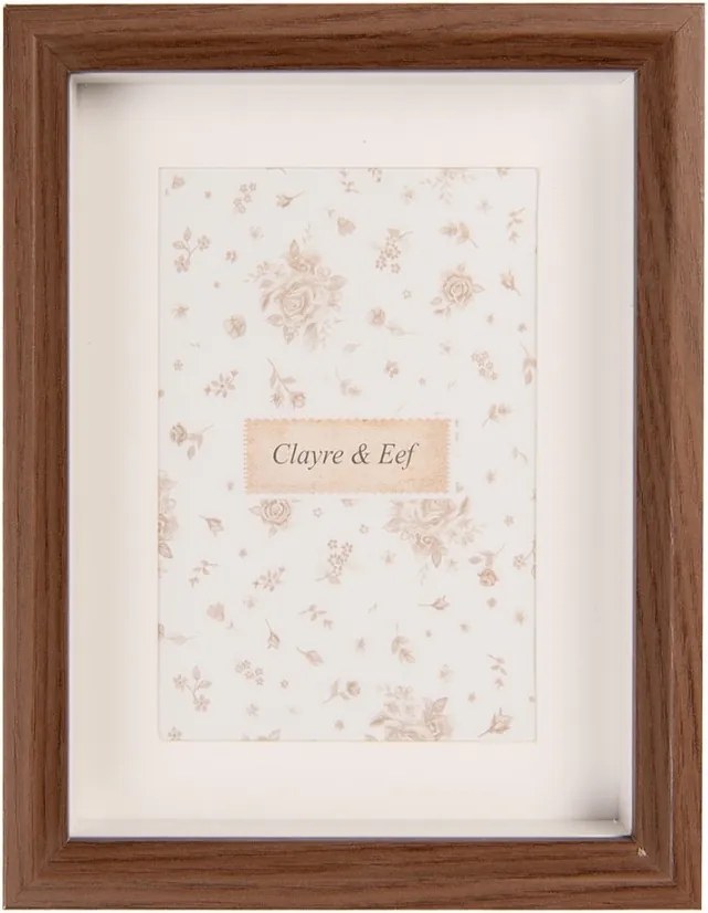 Hnedý drevený fotorámik Baltini - 12*4*17 cm / 10*15 cm