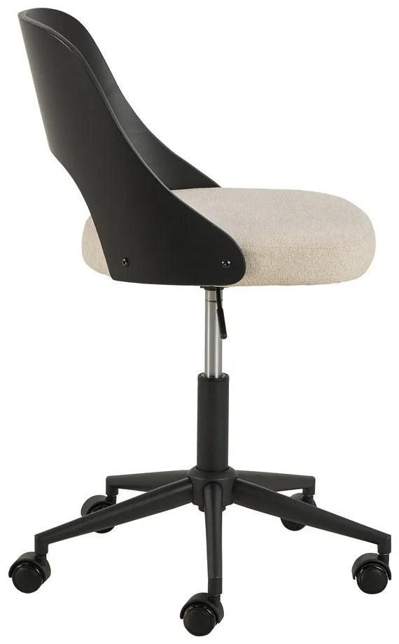 Čierna/béžová kancelárska stolička Lucy – Actona