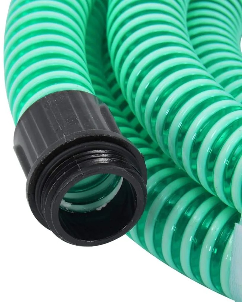 Odsávacia hadica s mosadznými spojkami, zelená 1,1" 4 m, PVC