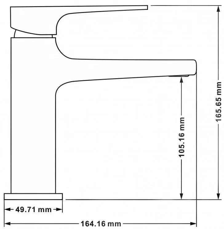 Mexen Lynx, stojanková umývadlová batéria, čierna matná, 745900-70