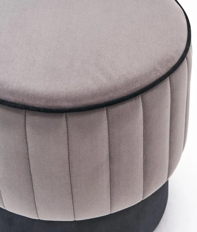 Taburet ROSE 40 cm sivo-čierny