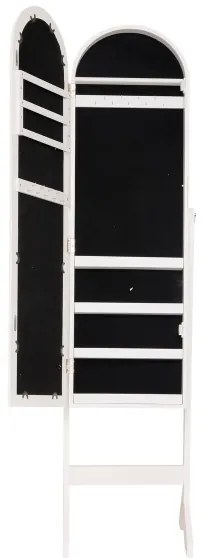 Atmosphera - Stojacie zrkadlo so šperkovnicou LEXY 158x38 cm biela