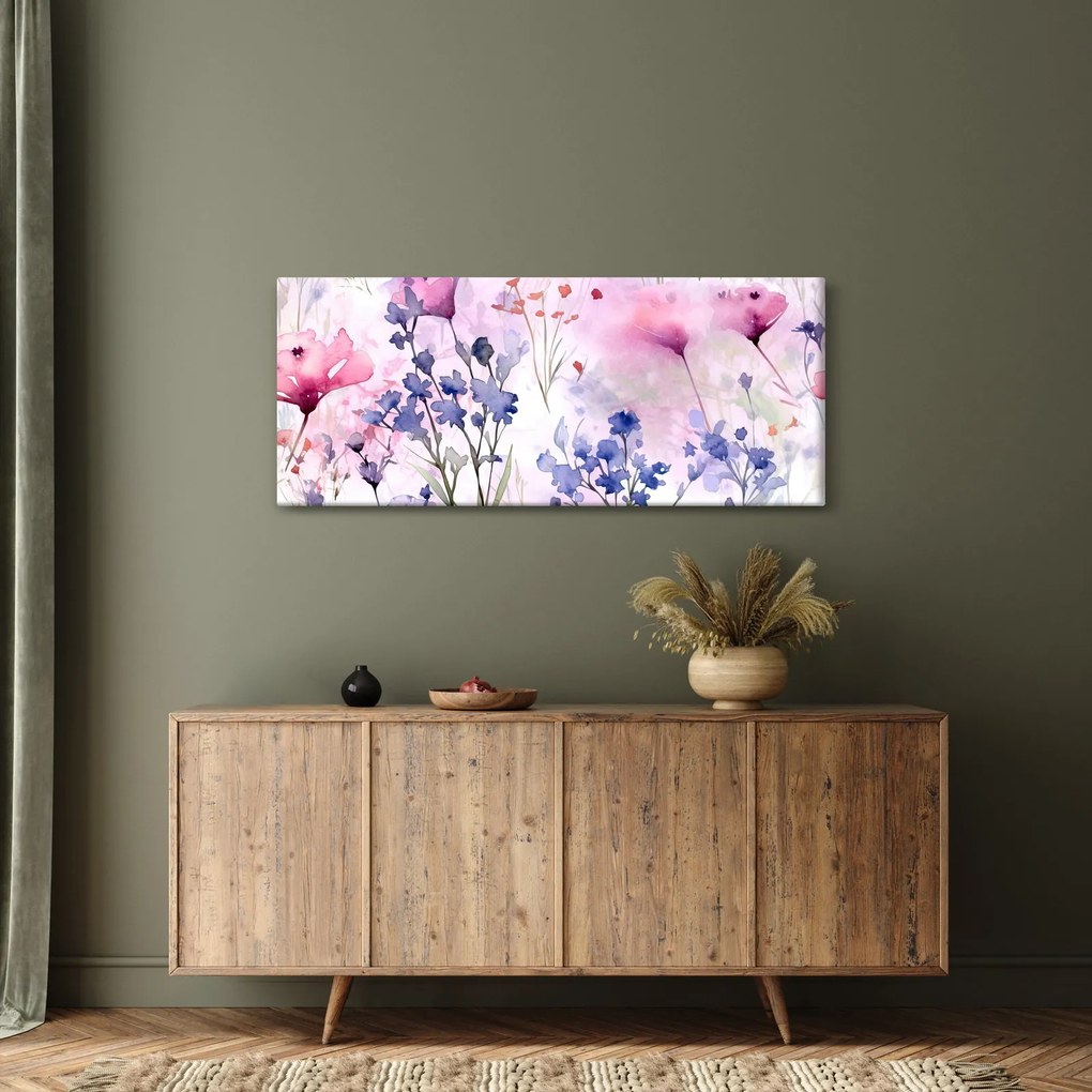 Obraz - Akvarelová lúka (120x50 cm)