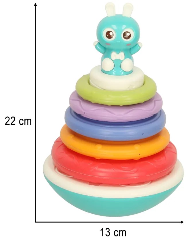 KIK Bibi-inn senzorická bublifuková hračka 0+ pre bábätká, modrá, 8 melódií, 2x AAA