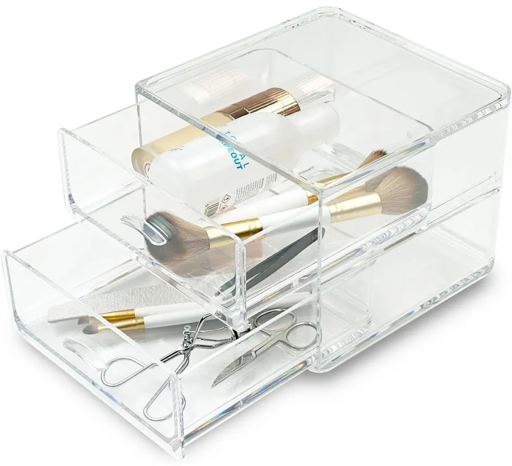 Plastový kúpeľňový organizér na kozmetiku – Addis