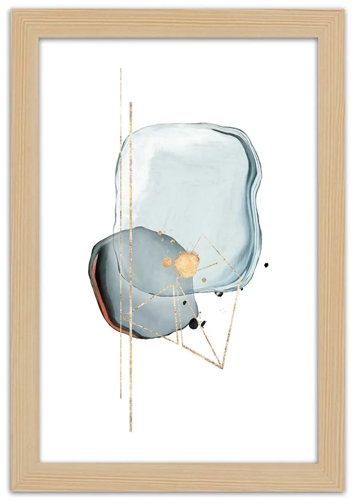 Gario Plagát Sivé tvary a línie abstraktné Farba rámu: Bez rámu, Rozmery: 40 x 60 cm