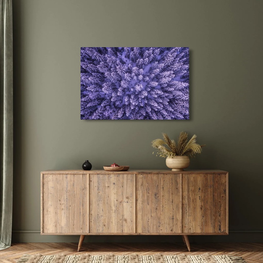Obraz zasnežených stromov (90x60 cm)