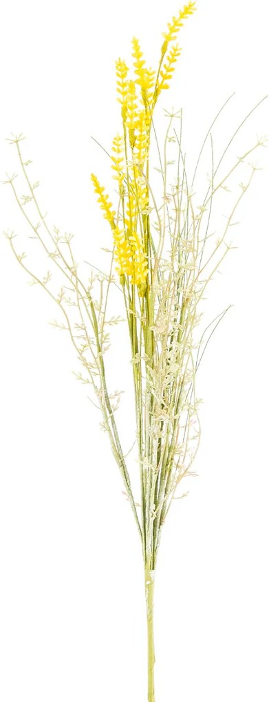 Umelé lúčne kvetiny levanduľa 56 cm, žltá