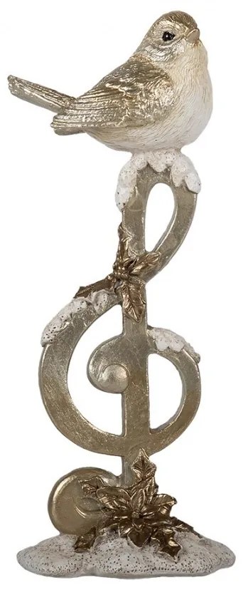 Dekorácia vtáčik na husľovom kľúči - 6*5*16 cm