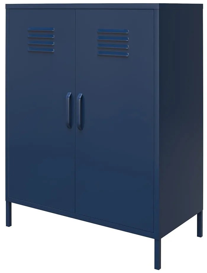 Modrá kovová skrinka 80x102 cm Bradford - Queer Eye