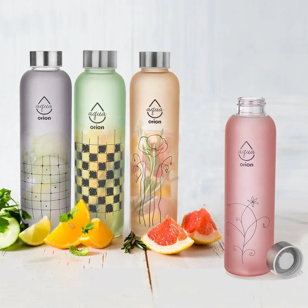 Zelená sklenená fľaša 600 ml Šachovnica – Orion