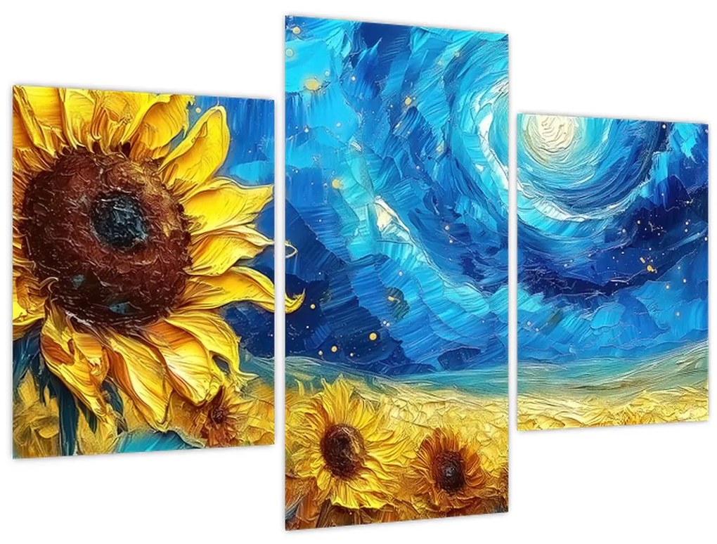 Obraz - Maľba slnečníc (90x60 cm)