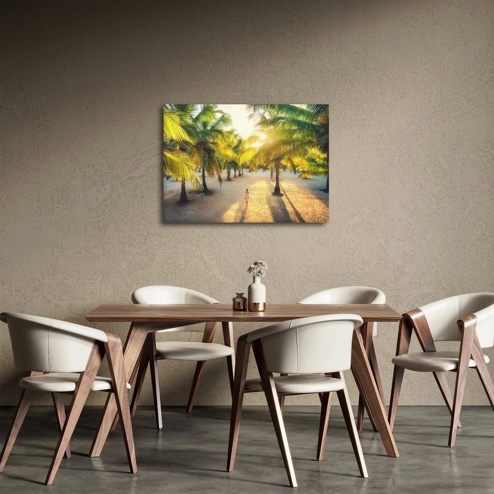 Obraz - Žena v palmách (70x50 cm)